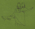 Romantic Couple Black Embroidery Design