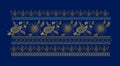 Gold Zari Paisley and Floral Border Embroidery Design