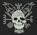 Viking Skull White Embroidery Design