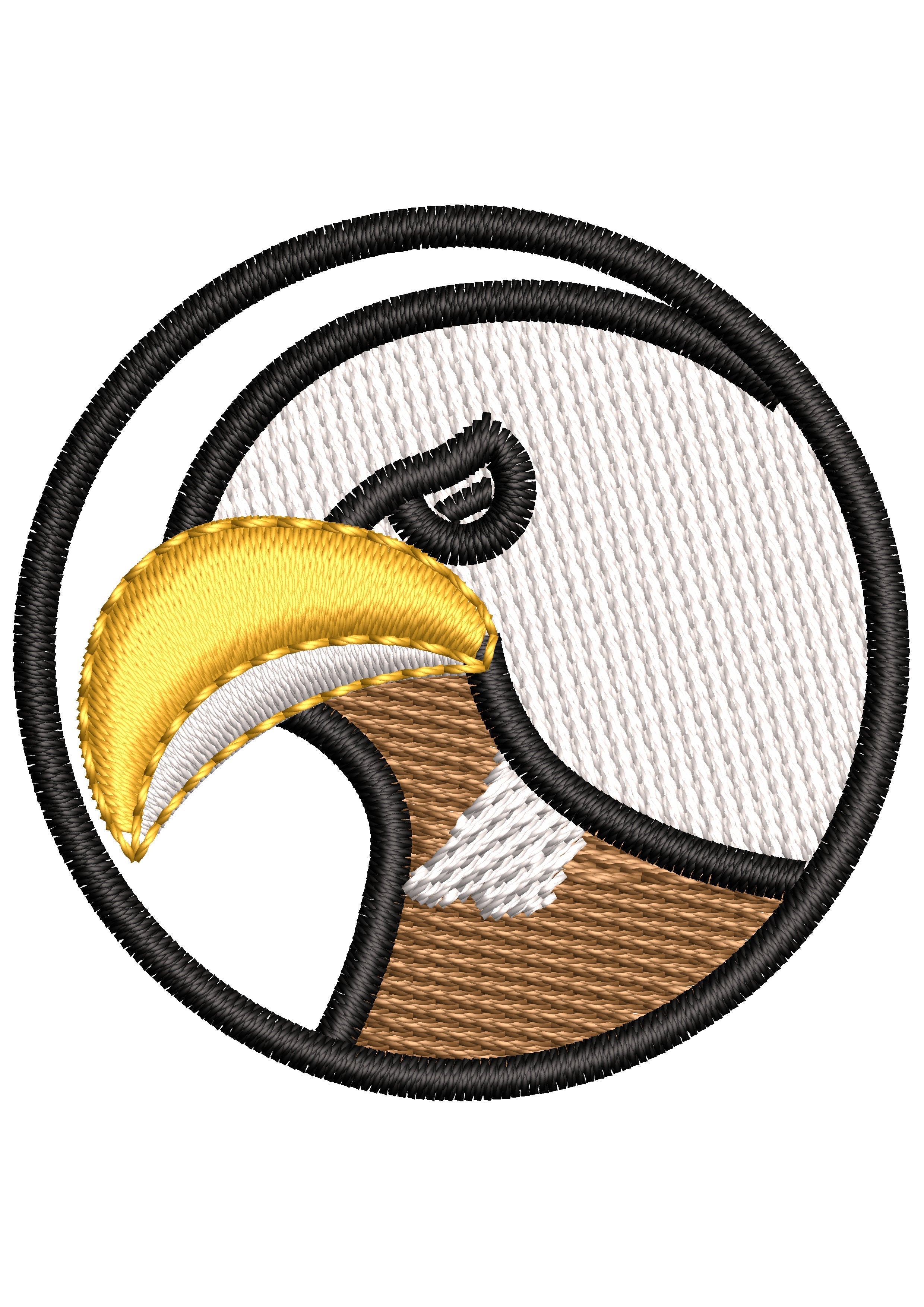 Head Circle Embroidery Design