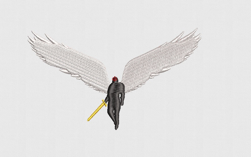 Wing Embroidery Design
