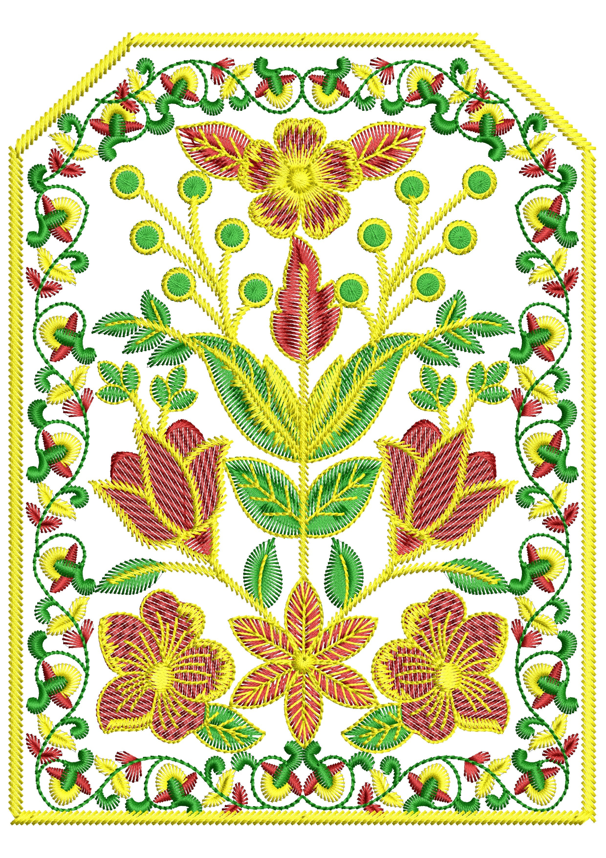 Gate Of Flower Embroidery Design