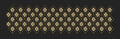 Floral Grid Gold & Black Embroidery Design