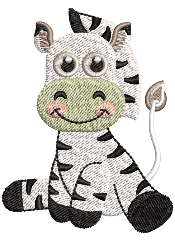 Baby Zebra Embroidery Design