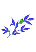 Leaf Fly Embroidery Design