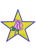Rose Star Embroidery Design