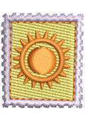 Sun In Frame Embroidery Design