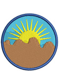 Sun Mountain Embroidery Design