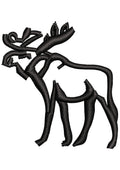 Swamp Deer Embroidery Design