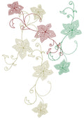 Outline Vines Embroidery Design