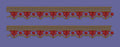 Red Scalloped Leaf Border Embroidery Design