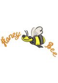 Honey Bee Flying Embroidery Design