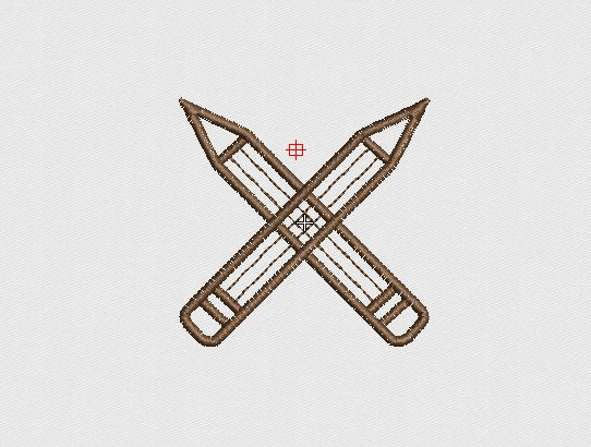 Pencil Embroidery Design