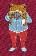 Photographer Frog Multi Color Embroidery Design