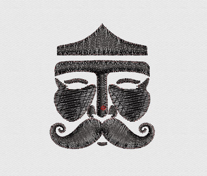 Mask Embroidery Design