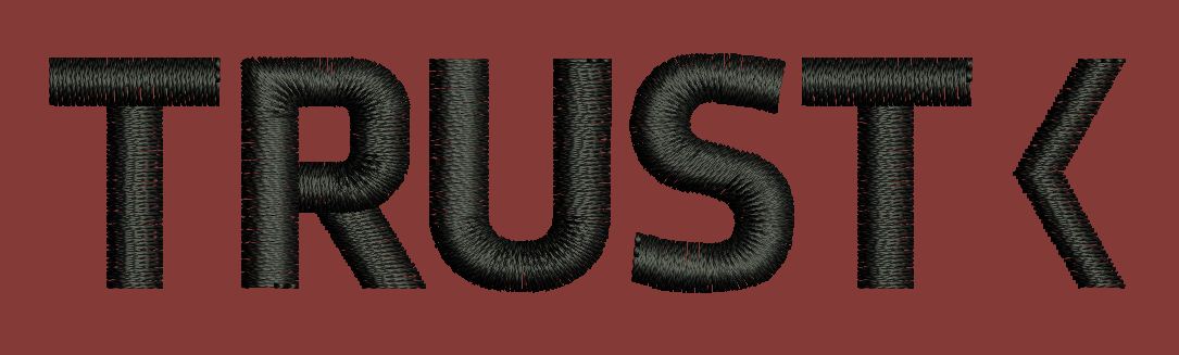 Stylized Lettering Motif Embroidery Design