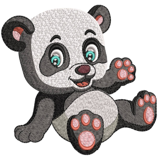 Panda Baby Embroidery Design