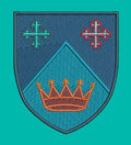 Royal Cross Shield Embroidery Design
