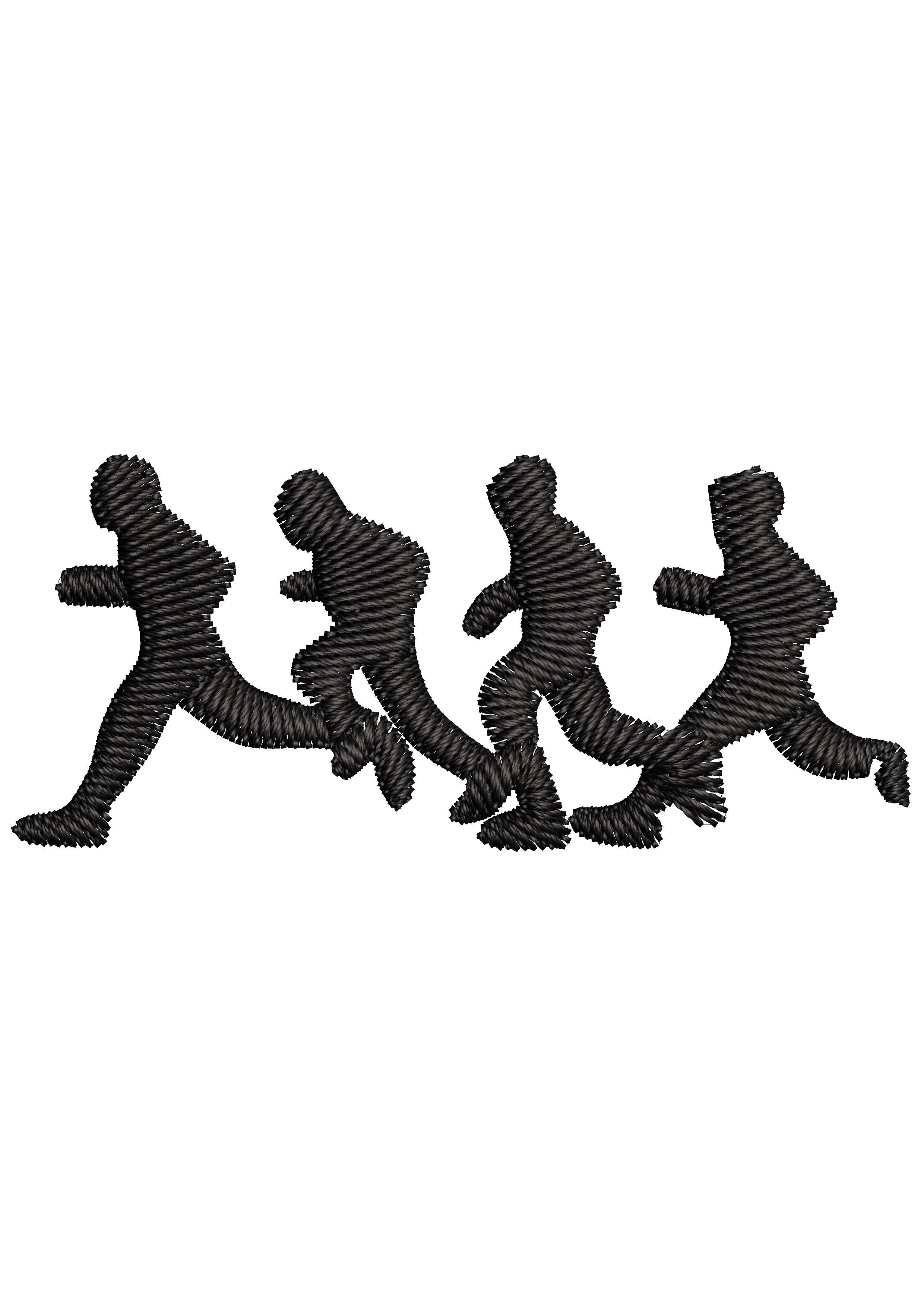 Group Runnig Embroidery Design