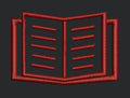 Open Book Icon Embroidery Design
