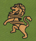 Golden Rampant Lion Embroidery Design