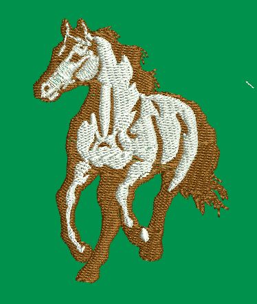 Stylized Horse Embroidery Design