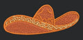 Ornate Wide Brimmed Hat Embroidery Design