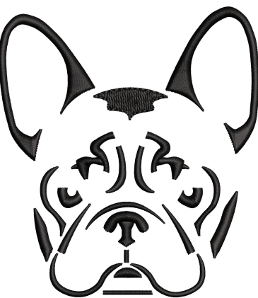 Dog Face Embroidery Design