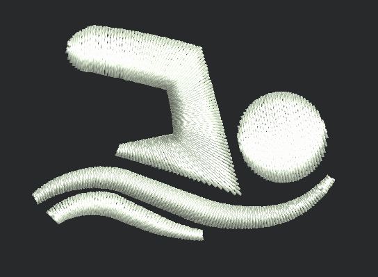 Swimming Person Embroidery Design