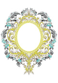 Queen Mirror Embroidery Design
