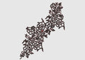 Flower Embroidery Design 871