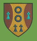 Heraldic Shield College Coat of Arms Embroidery Design