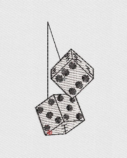 Dice Embroidery Design