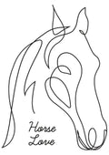 Horse Love Embroidery Design