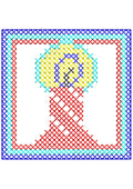 Candle Cross Stitch Embroidery Design
