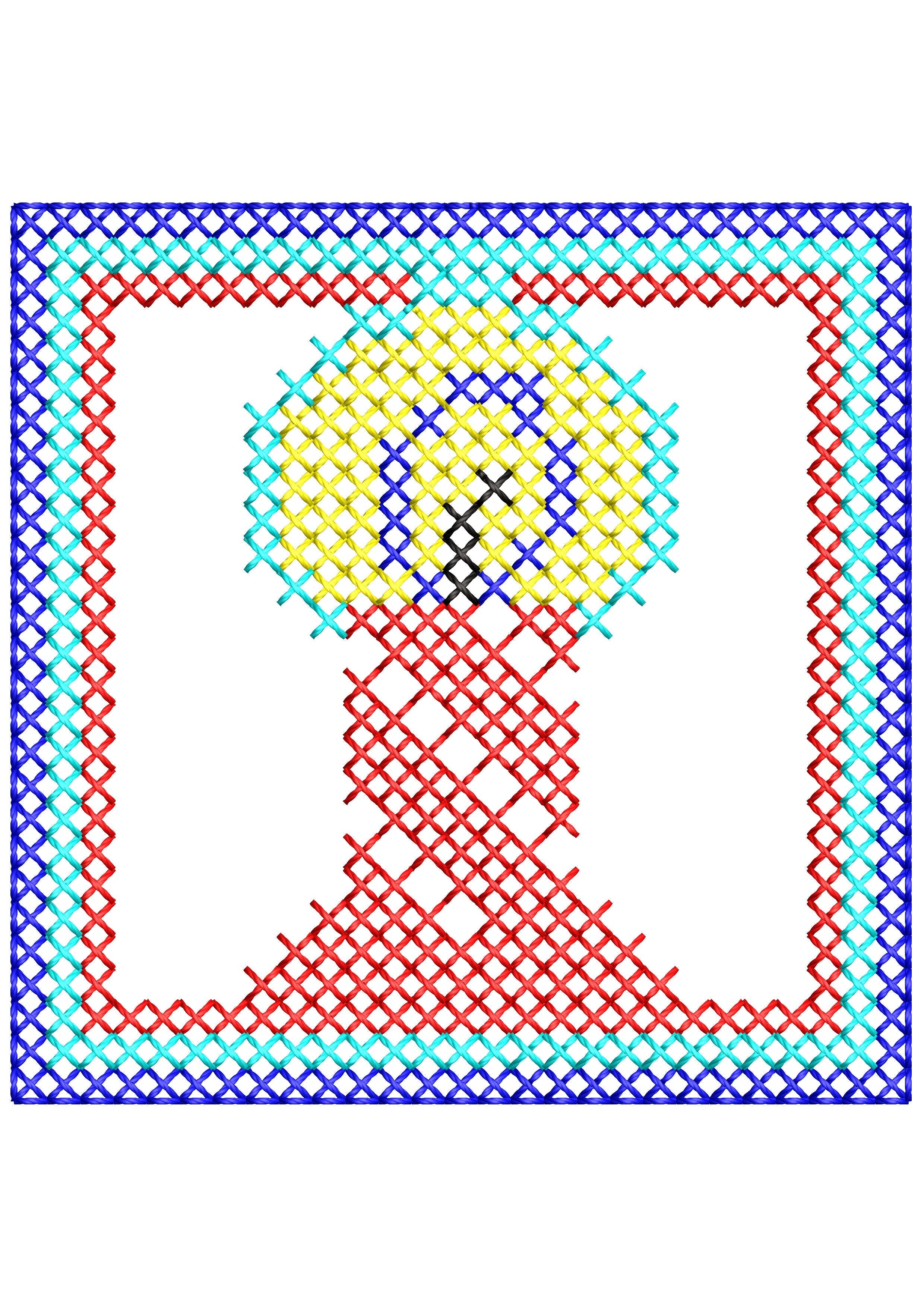 Candle Cross Stitch Embroidery Design