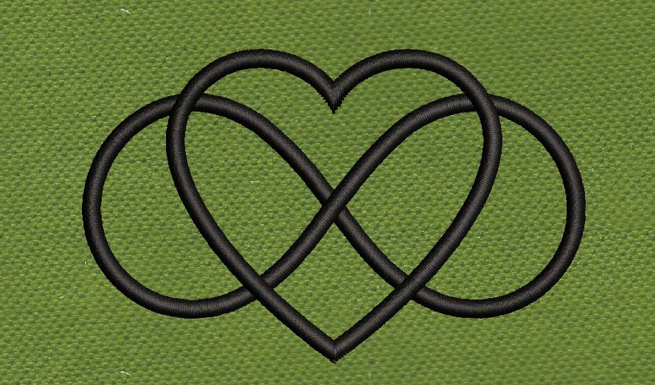 Heart With Infinity Shape Embroidery Design