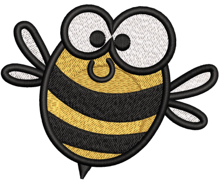 Honey Bee Embroidery Design