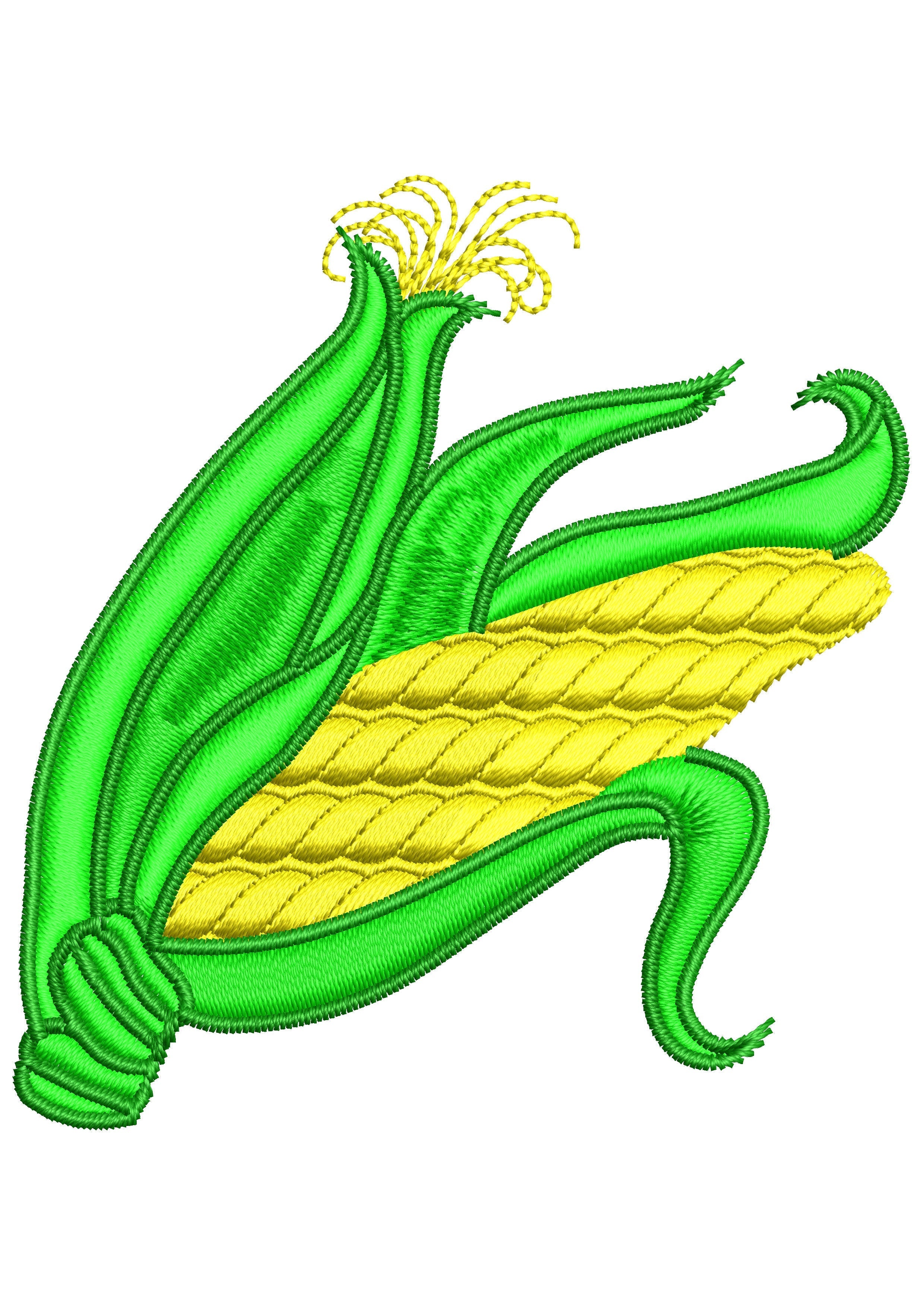 Corn Embroidery Design