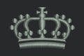 Silver Crown Embroidery Design