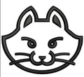 Cat Face Embroidery Design