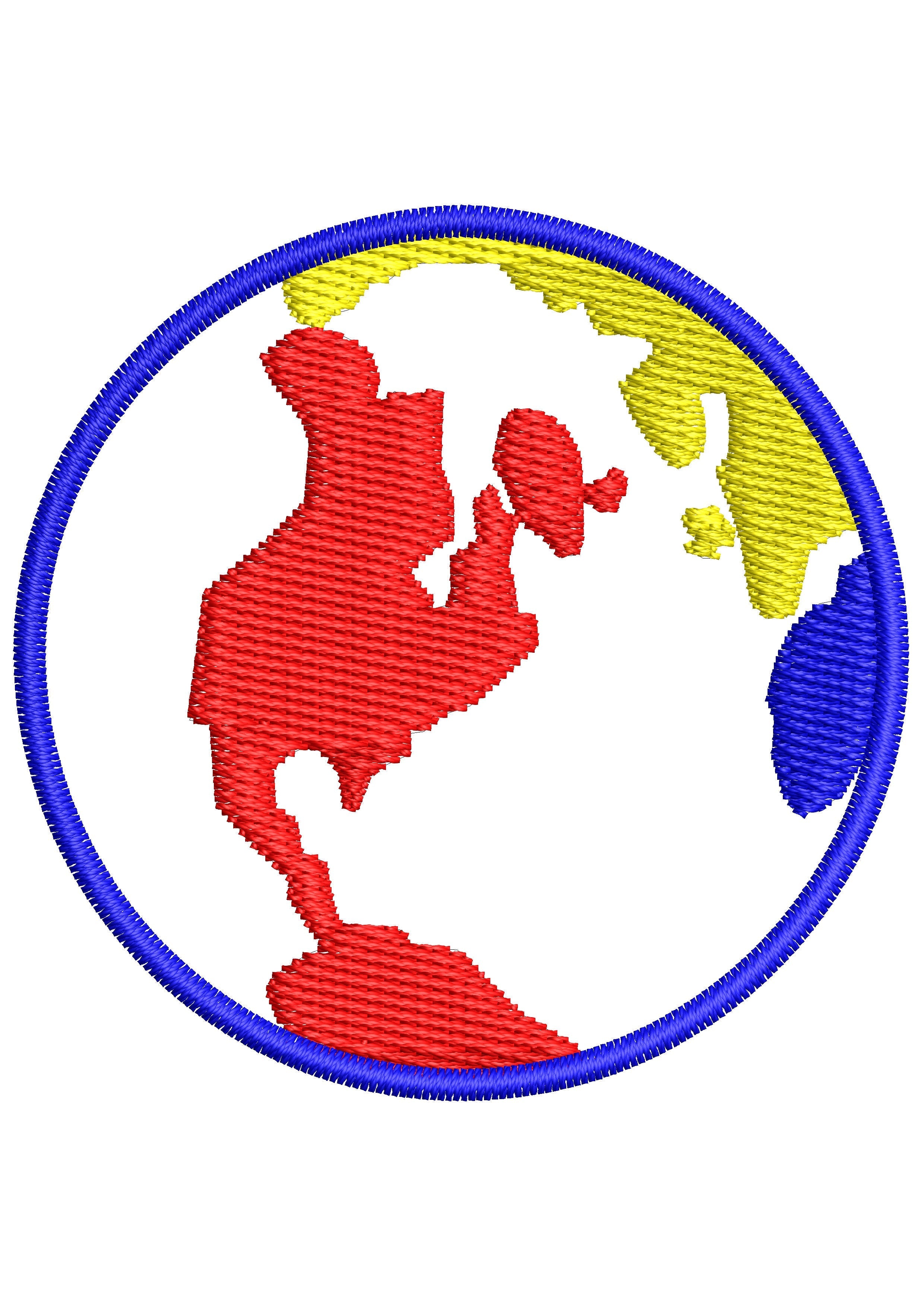 Multi World Embroidery Design