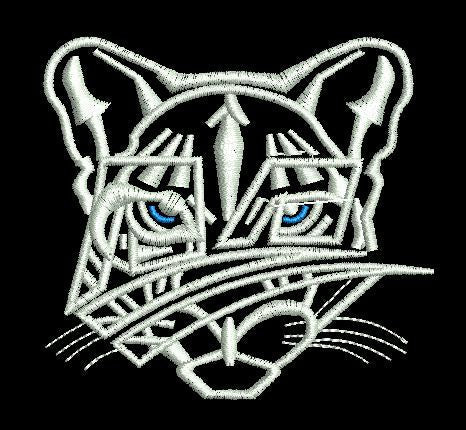 White Tiger Embroidery Design