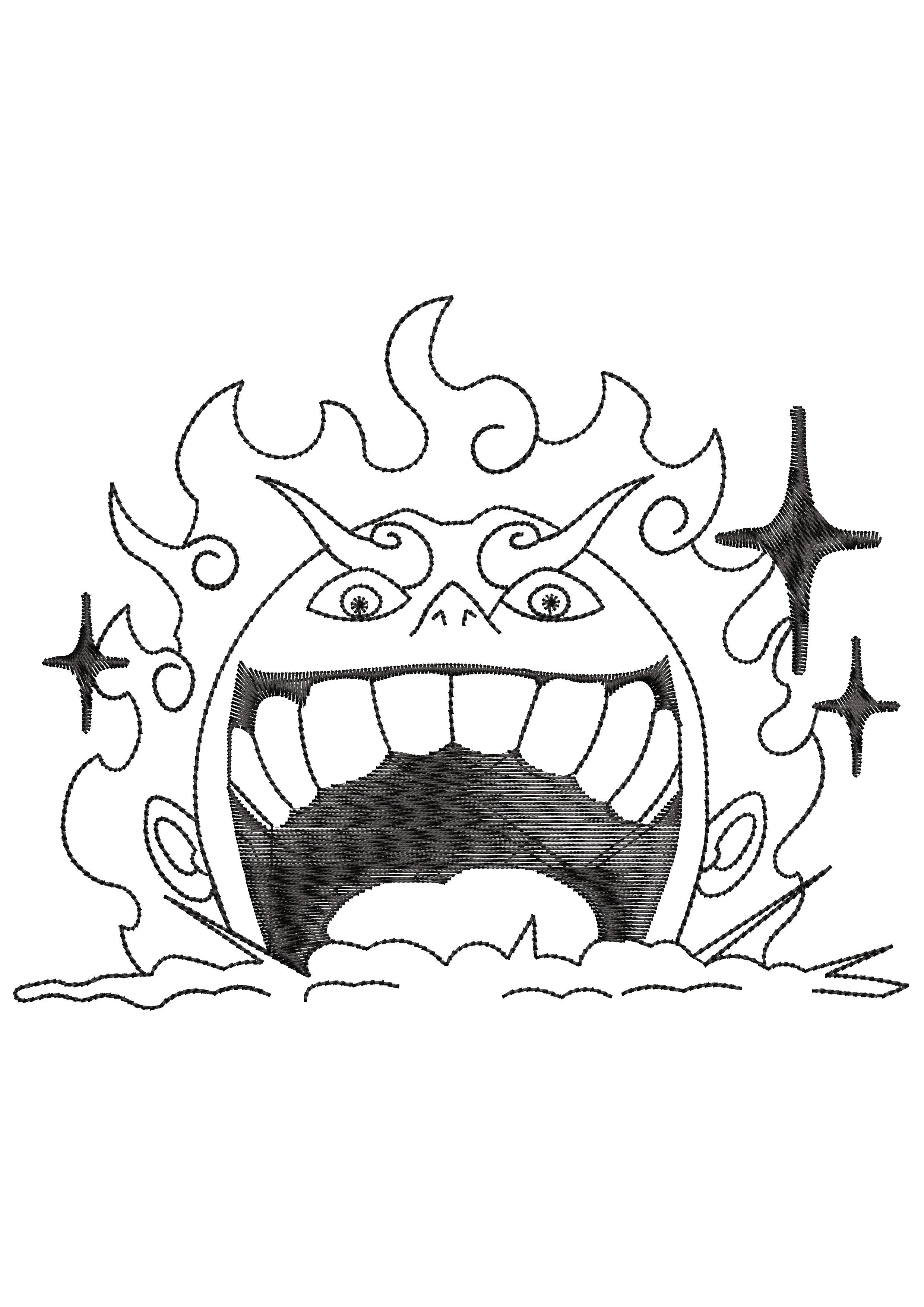 Dead Pumpkin Embroidery Design