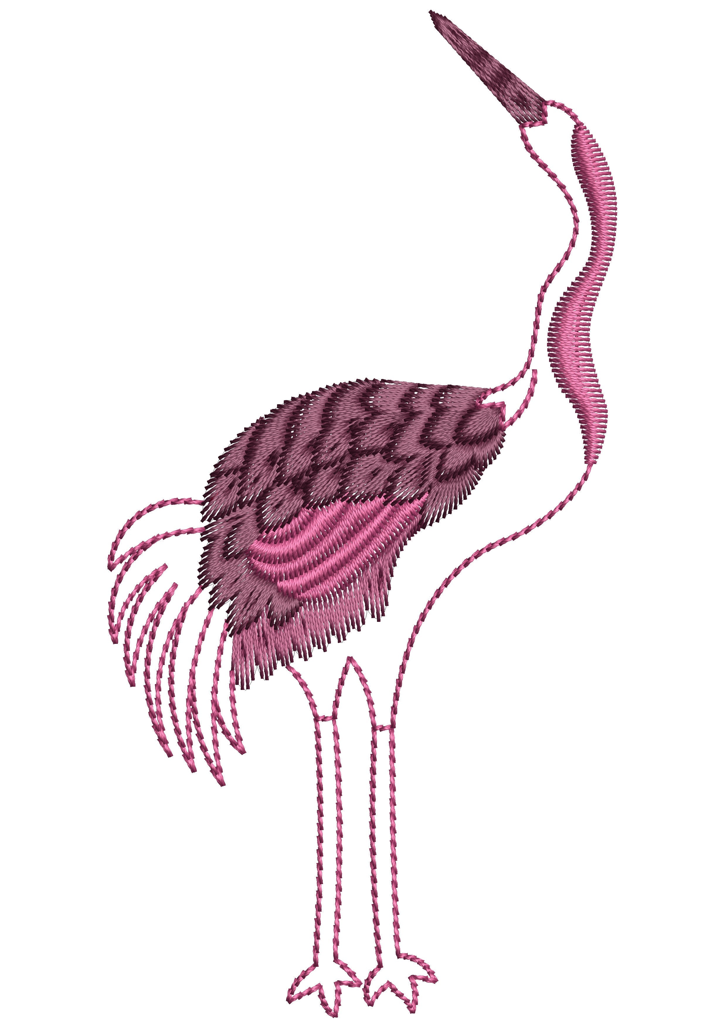 Flamingo Embroidery Design