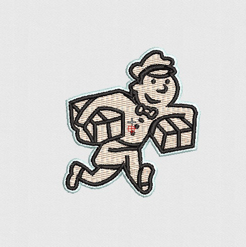 Courier Embroidery Design