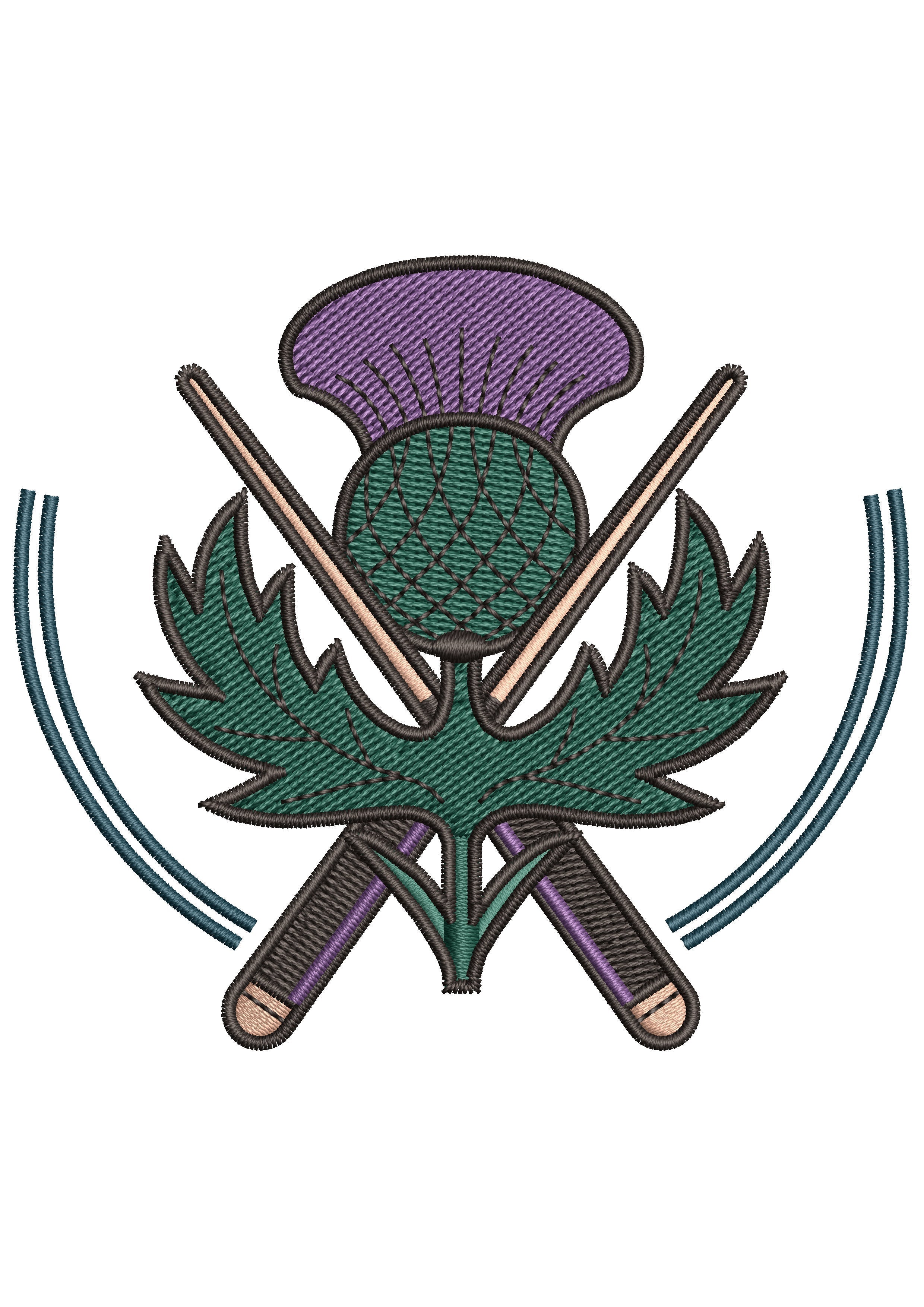 Cap Cross Embroidery Design