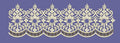Scalloped Off White Lace Border Embroidery Design
