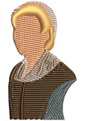 Lady Of Golden Embroidery Design