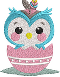 Owl Baby Embroidery Design